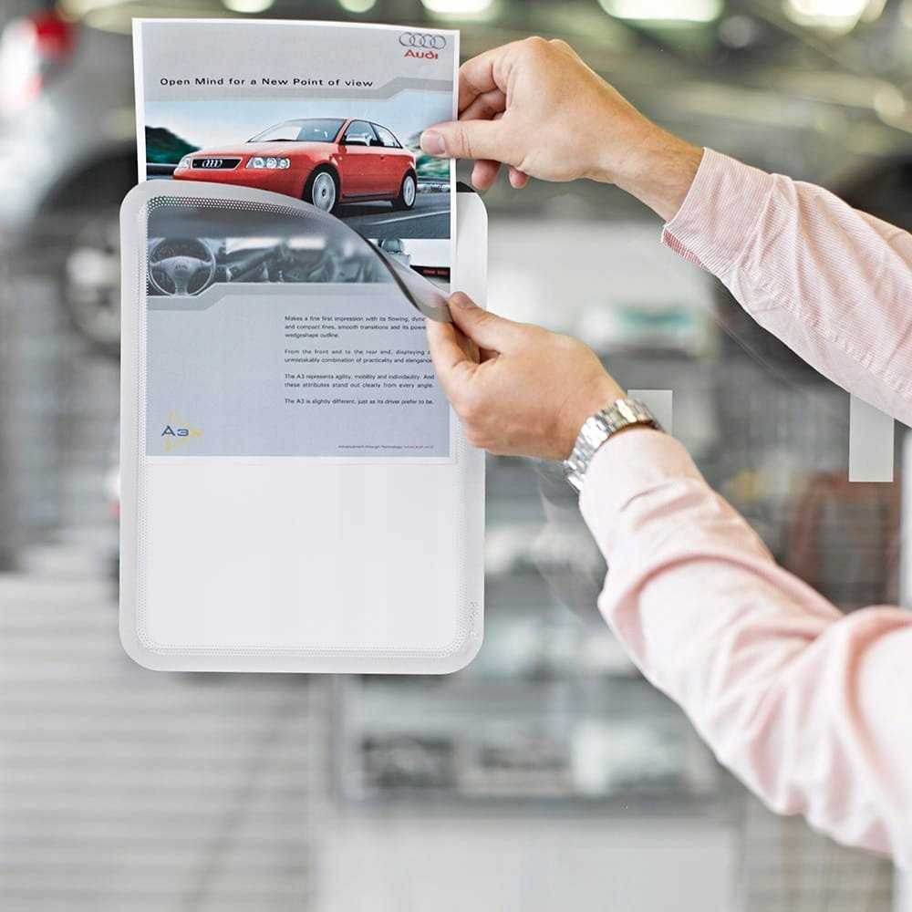 3L Dvi lipnios kišenės A4 formato Tarifold Magneto Mėlyna