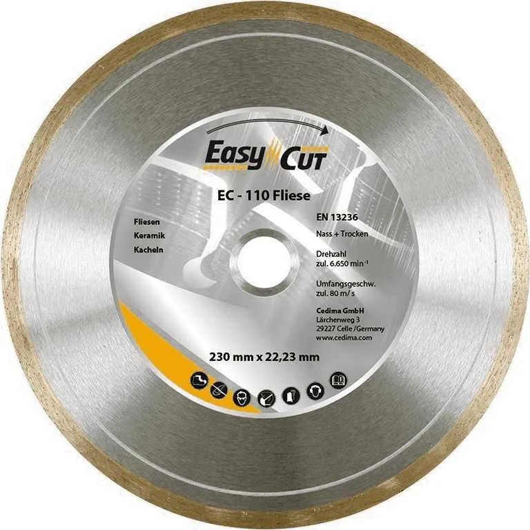 Deimantinis pjovimo diskas Cedima EC-110.1 125x22,23x1,5mm