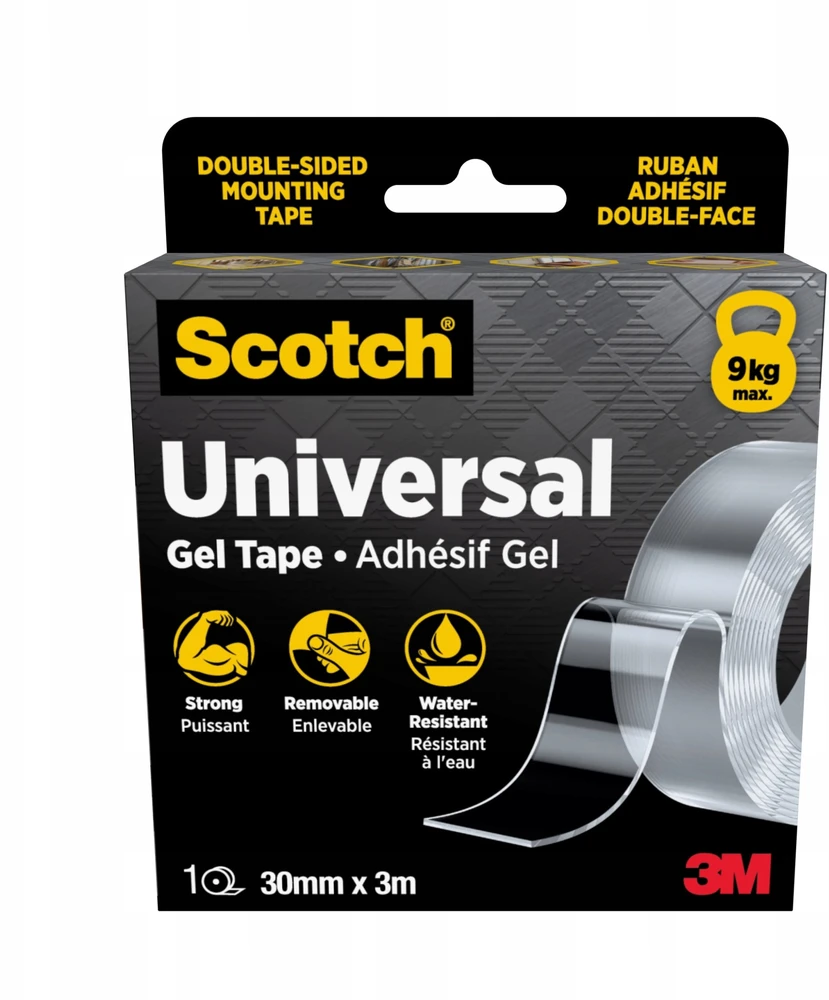 3M Scotch gelinė juosta dvipusė permatoma 30mmx3m