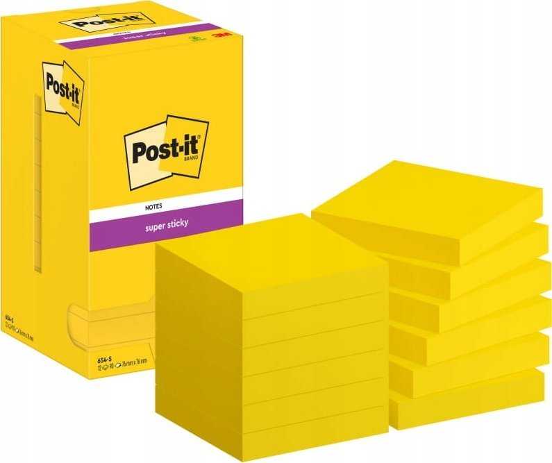 3M Post-it blok Super Sticky ultragum 76x76mm 12 bloków