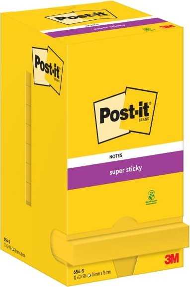 3M Post-it blok Super Sticky ultragum 76x76mm 12 bloków