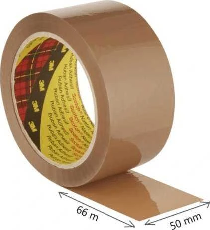 3M SCOTCH® pakavimo juosta (S5066F6), akrilas, 50 mm, 66 m, ruda - 8021684006005