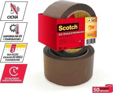 3M SCOTCH® pakavimo juosta (S5066F6), akrilas, 50 mm, 66 m, ruda - 8021684006005