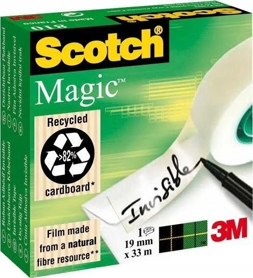 Lipni juostelė 3M Scotch Magic Invisible 810, 19 mm x 33 m