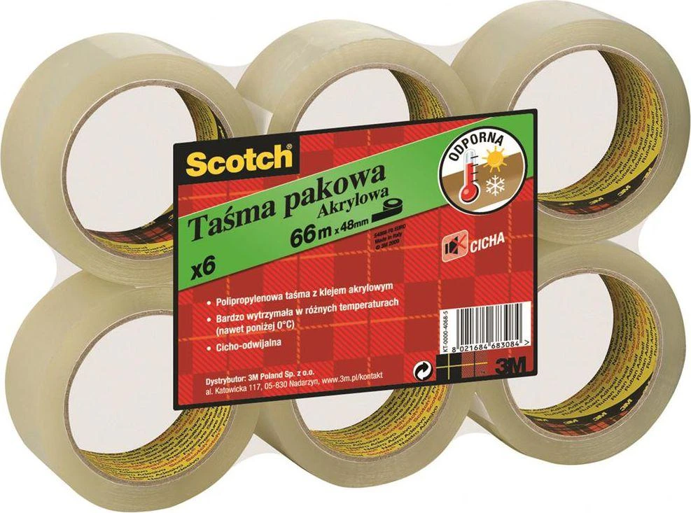 3M S5066F6T - 66 m - Ruda - Kartonas,Popierius - 50 mm - 0,05 mm - 6 vnt.