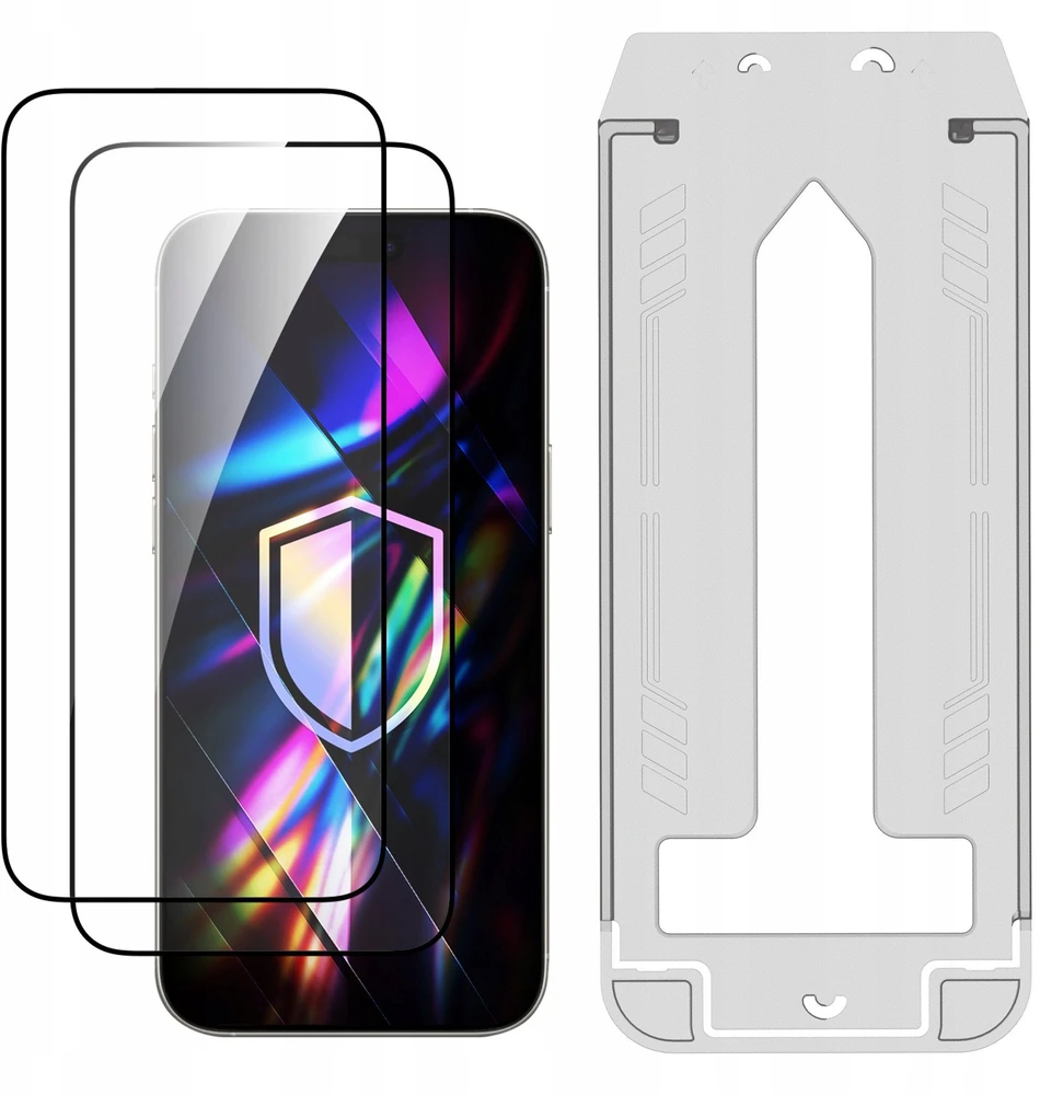 3mk 2x Grūdintas stiklas su aplikatorem na Apple iPhone 16 Pro / iPhone 17 - HARDY® Hardura 9H™