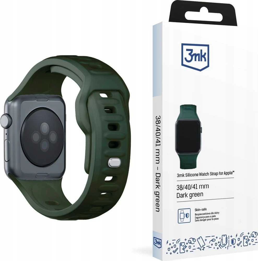 3mk silikoninis dirželis laikrodžiui Apple Watch 38 / 40 / 41 mm - žalios spalvos