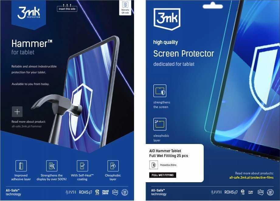 3Mk Protection All-Safe - AIO Hammer Planšetė Full Wet Fitting 25 vnt.
