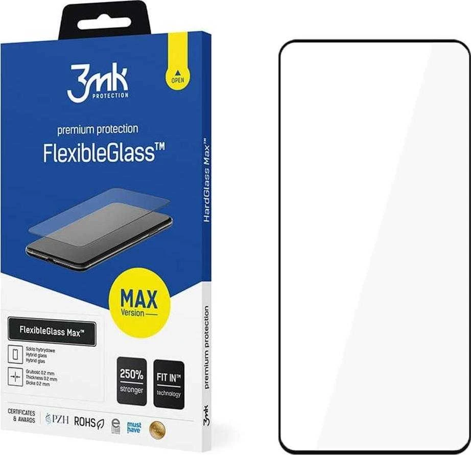 3MK FLEXIBLEGLASS MAX SAM S906 S22 PLUS JUODA / Juodas