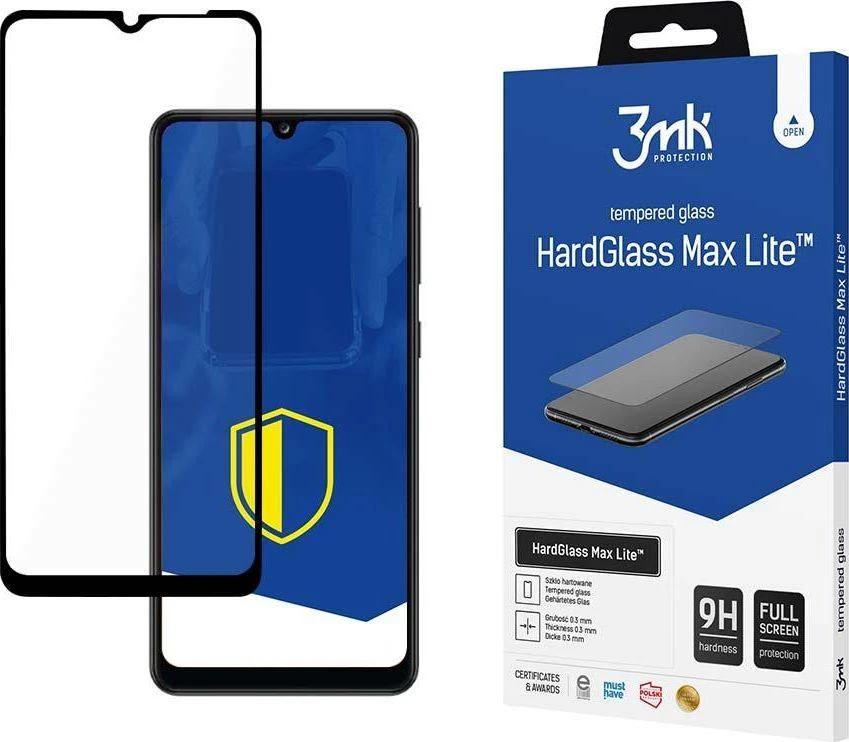 3MK BL HG Max Lite Samsung, Galaxy A02/A02s/A12, skaidrus, ekrano apsauga, grūdintas stiklas 9H