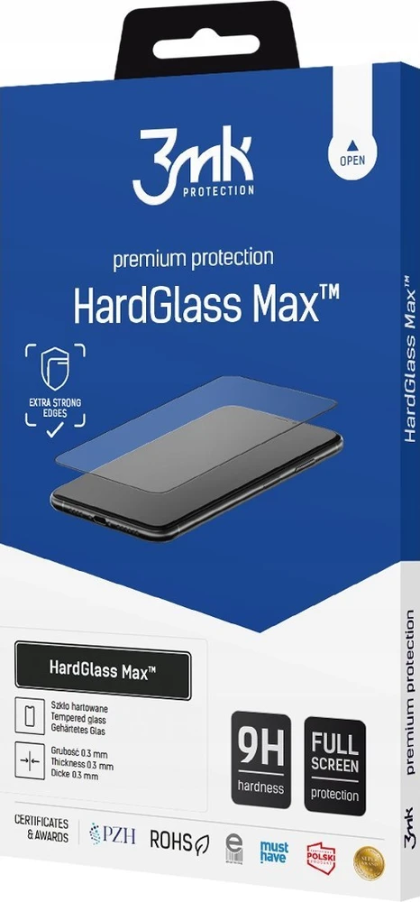 LCD apsauginis stikliukas 3mk Hard Glass Max Apple iPhone 16 Pro Max juodas