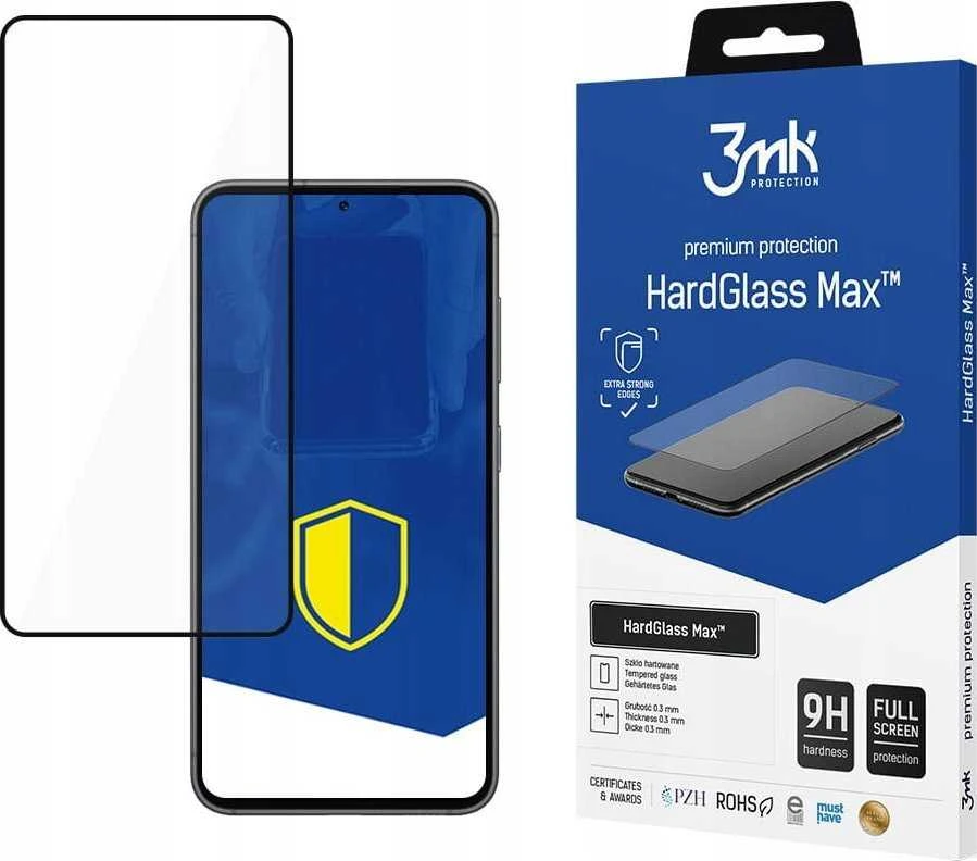 3MK HardGlass Max Samsung Galaxy S24+ S926 juodas, viso ekrano stiklas