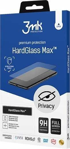 3MK HardGlass Max Privacy Samsung Galaxy S24 Plus juodas, viso ekrano stiklas