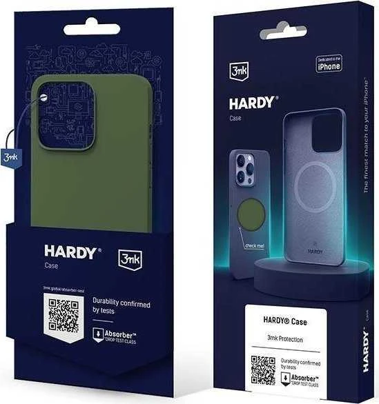 Dėklas Apple iPhone 13 Pro Max – 3mk Hardy Silicone MagCase Alpine Žalias
