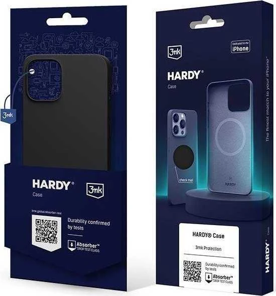 Dėklas 3Mk Protection 3mk Hardy silikoninis „MagCase“, skirtas „iPhone 14 Plus“ – pilkas