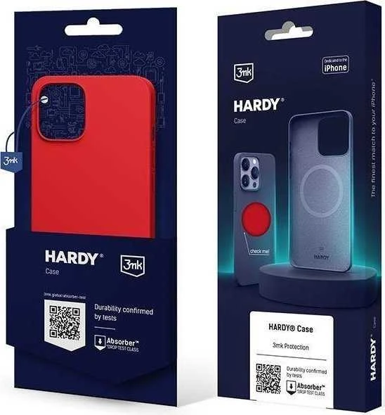 Dėklas 3Mk Protection 3 mk Hardy silikoninis „MagCase“, skirtas „iPhone 14 Plus“ – raudonas