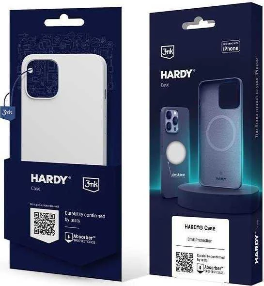 Dėklas 3Mk Protection 3 mk Hardy silikoninis „MagCase“, skirtas „iPhone 14 Plus“ – baltas