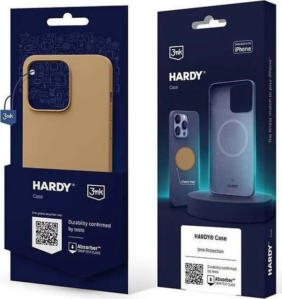 Dėklas Apple iPhone 14 Pro – 3mk Hardy Silicone MagCase Gold