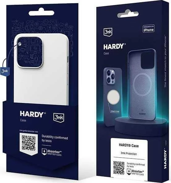 Dėklas 3Mk apsauga 3mk Hardy silikoninis MagCase iPhone 14 Pro - Baltas