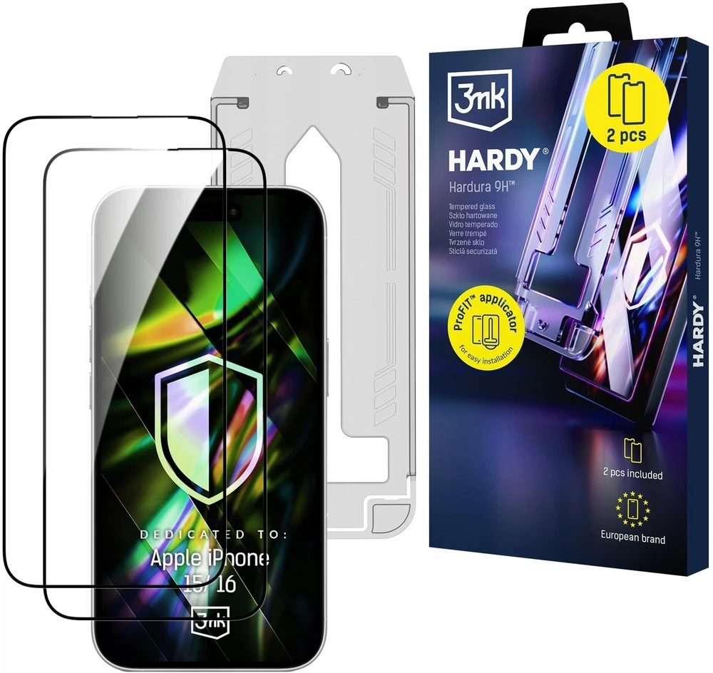3mk Hardy Hardura 9H - Apple iPhone 15/16 (5903108670456)
