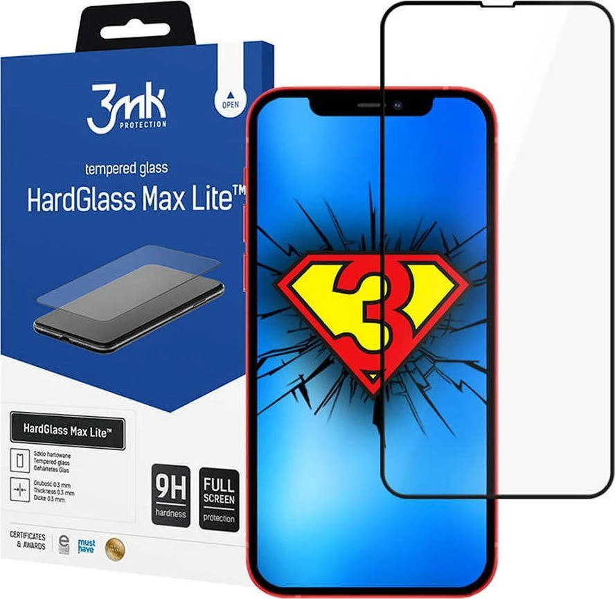 3MK HardGlass Max Lite Apple iPhone 13 Mini 5.4" juodas