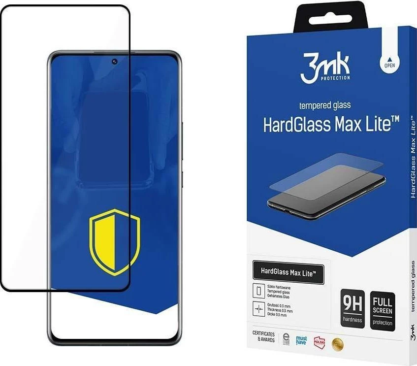 3mk HardGlass Max Lite, skirtas Xiaomi 12 Pro Juodas