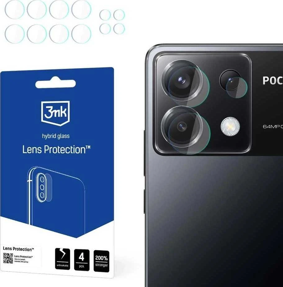 3mk Lens Protection™ hibridinis fotoaparato stiklas Poco X6 5G