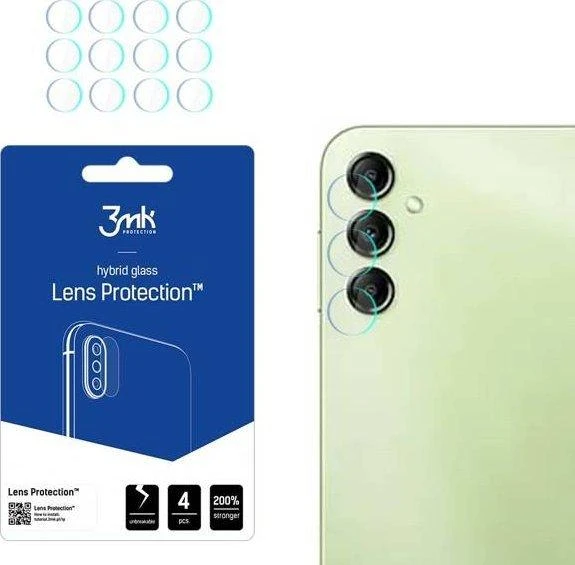 3MK objektyvo apsauga Samsung A14 5G A146 Kameros objektyvo apsauga 4 vnt.