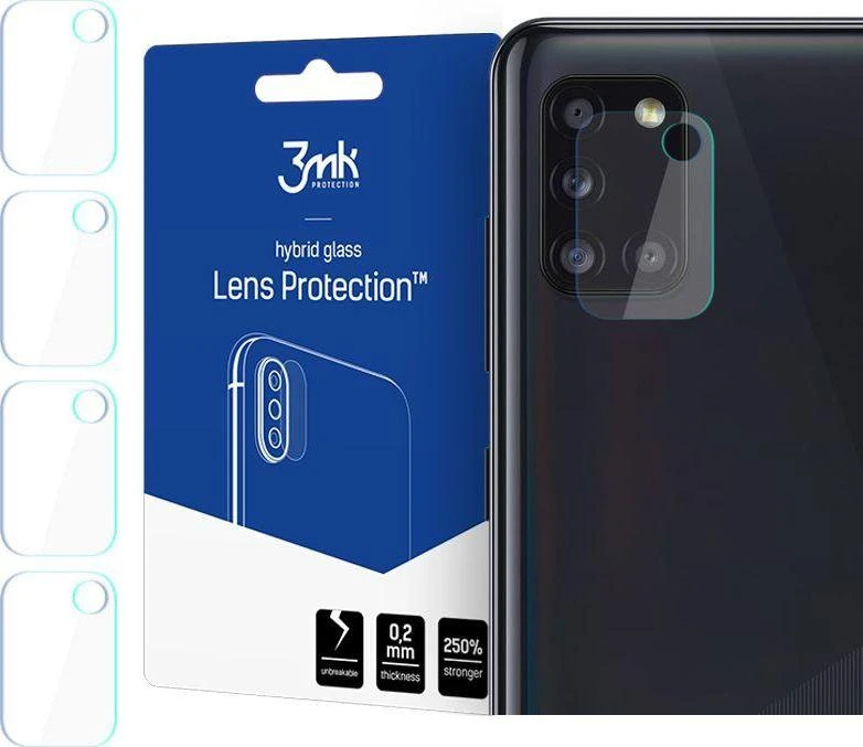 HYBRID GLASS 3MK FLEXIBLE GLASS LENS HUAWEI P30 FOR CAMERA 4 PCS.