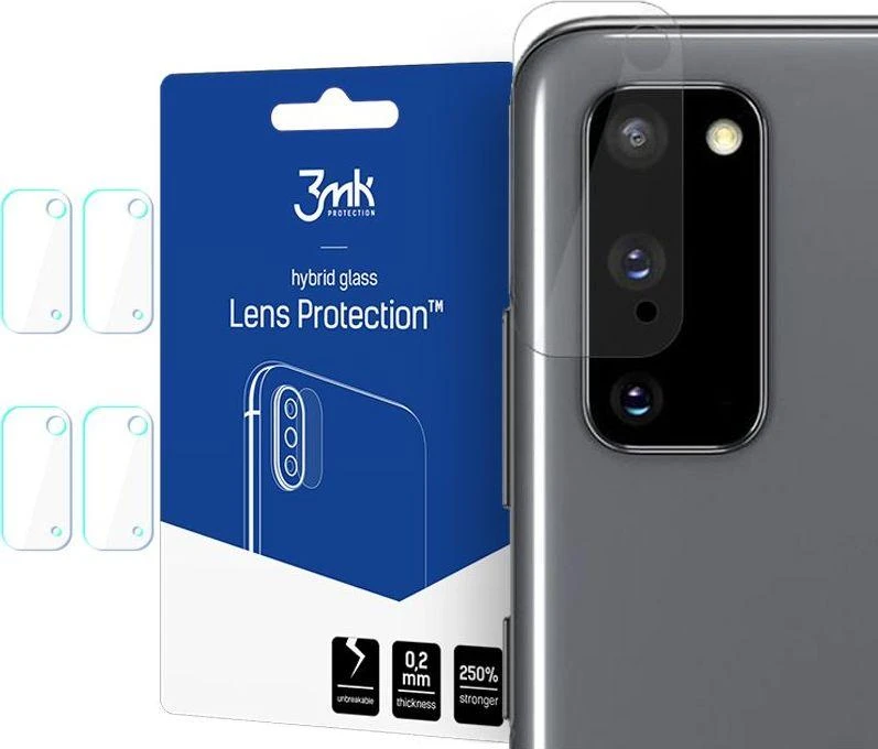 LCD apsauginė plėvelė kamerai 3MK Flexible Glass Lens Samsung G980 S20