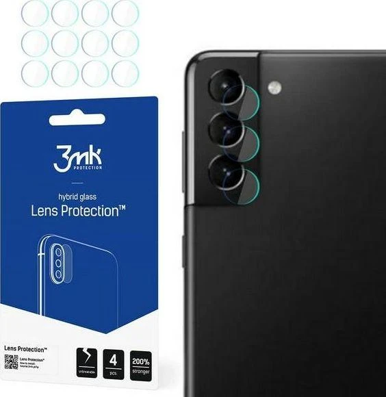 LCD apsauginė plėvelė kamerai 3MK Hybrid Glass Lens Samsung G991 S21 5G