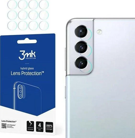 LCD apsauginė plėvelė kamerai 3MK Hybrid Glass Lens Samsung G996 S21 Plus 5G