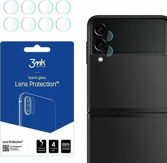 3MK Lens Protect Sam Z Flip 3 5G Fotoaparato objektyvo apsauga 4vnt