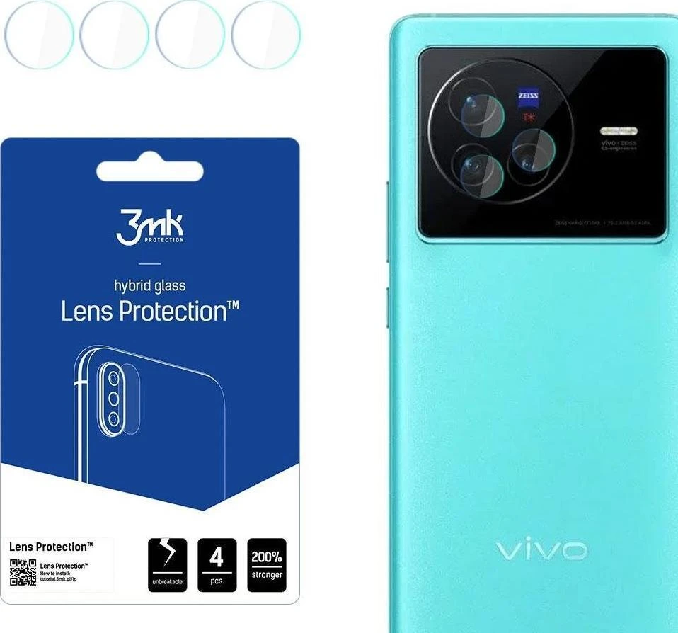 3MK „Vivo X80“ kameros objektyvo apsauga 4vnt