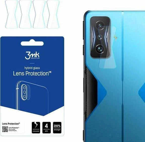 3MK objektyvo apsauga Xiaomi Redmi K50 GE kameros objektyvo apsaugai, 4 dalys