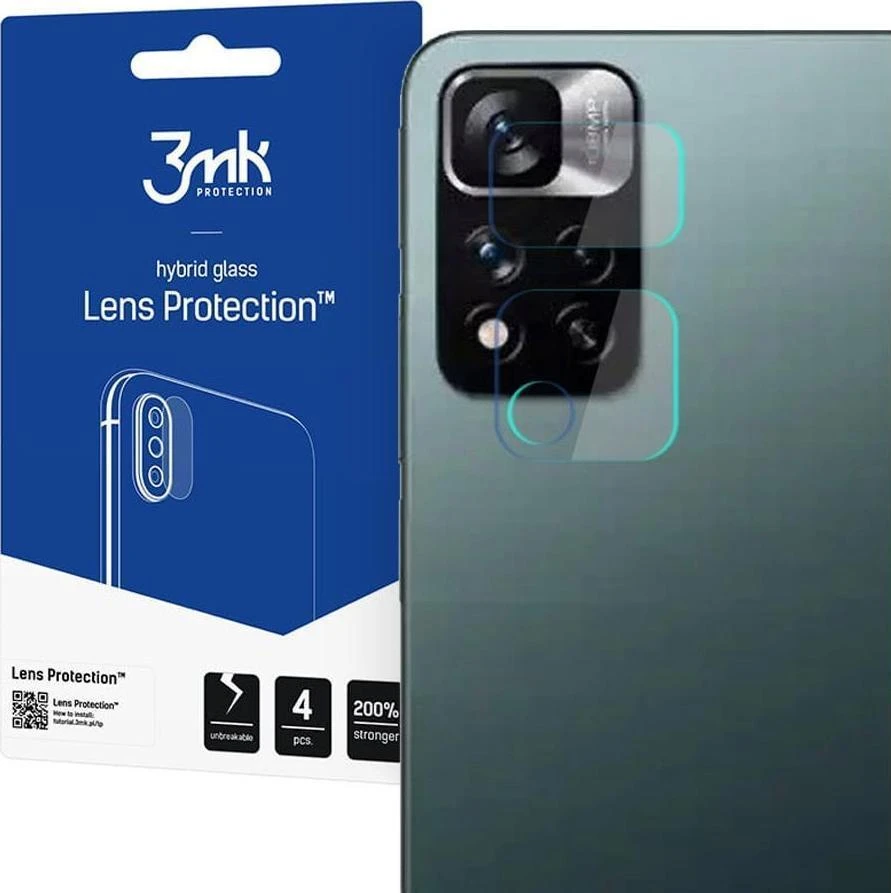 3MK Lens Protect Xiaomi Redmi Note 11 Pro+ 5G telefono kameros objektyvo apsauga 4vnt