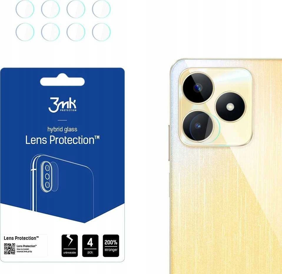 3mk Lens Protection™ hibridinis fotoaparato stiklas Realme C53