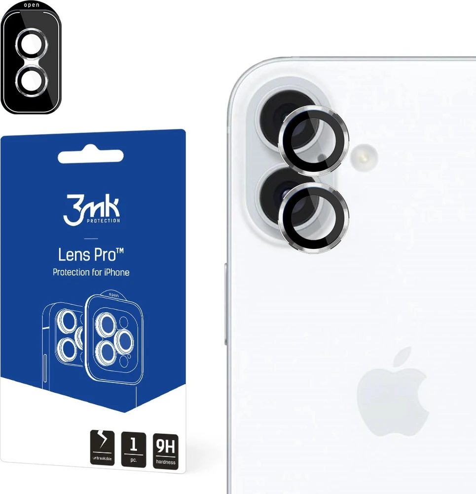 3mk Lens Protection Pro Kameros apsauga su sidabriniu rėmeliu Apple iPhone 16 / 16 Plus