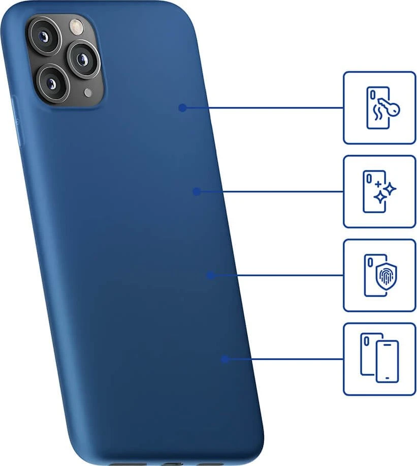 Dėklas Apple iPhone 12 Mini - 3mk Matt Case mėlyna