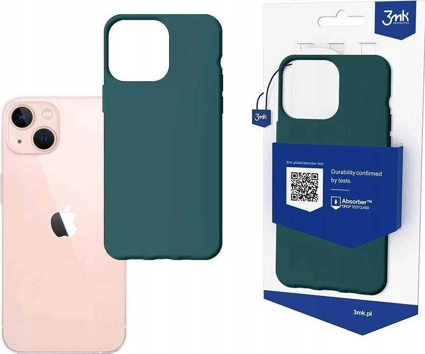 Dėklas 3mk Matt Case Apple iPhone 14 tamsiai žalias