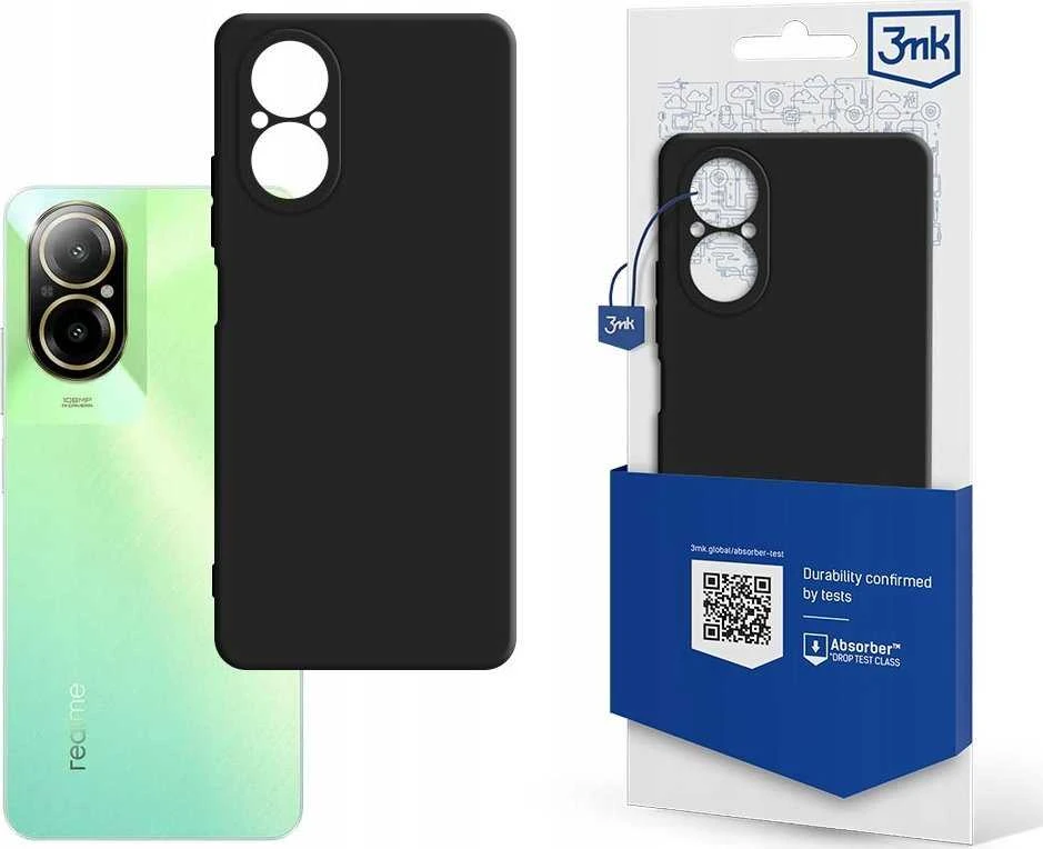 3mk Matt Realme C67 - dėklas telefonui juodos spalvos