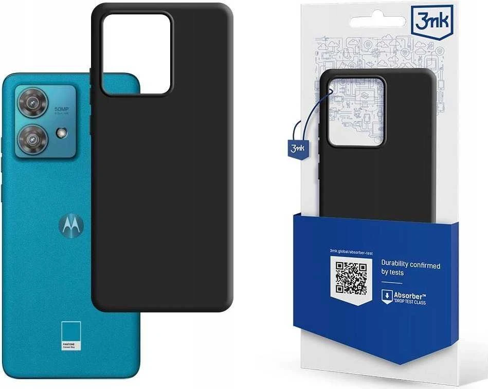 3MK Matt dėklas Motorola Edge 40 Neo juodos spalvos