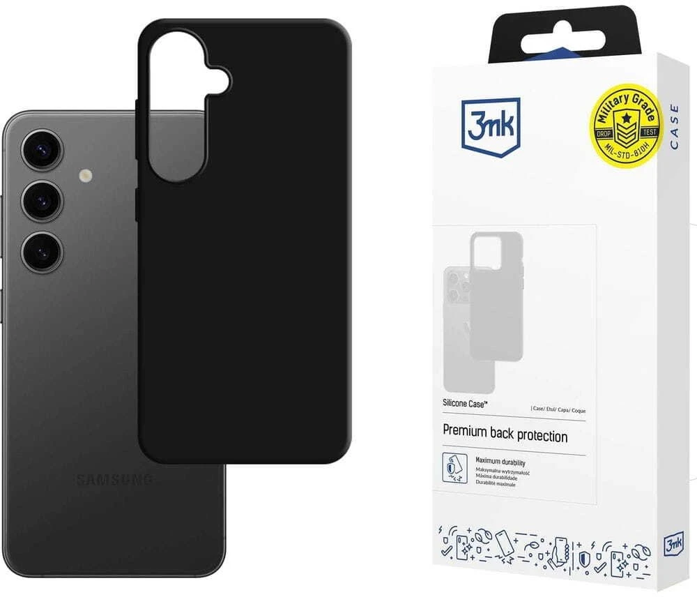 3mk silikoninis Samsung Galaxy S24 - dėklas telefonui juodos spalvos
