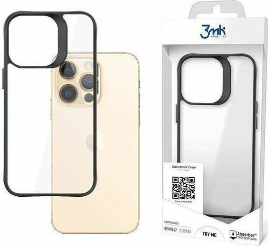 3mk Satin Armor Case+ Apple iPhone 13 Pro Max Series - dėklas telefonui juodos spalvos