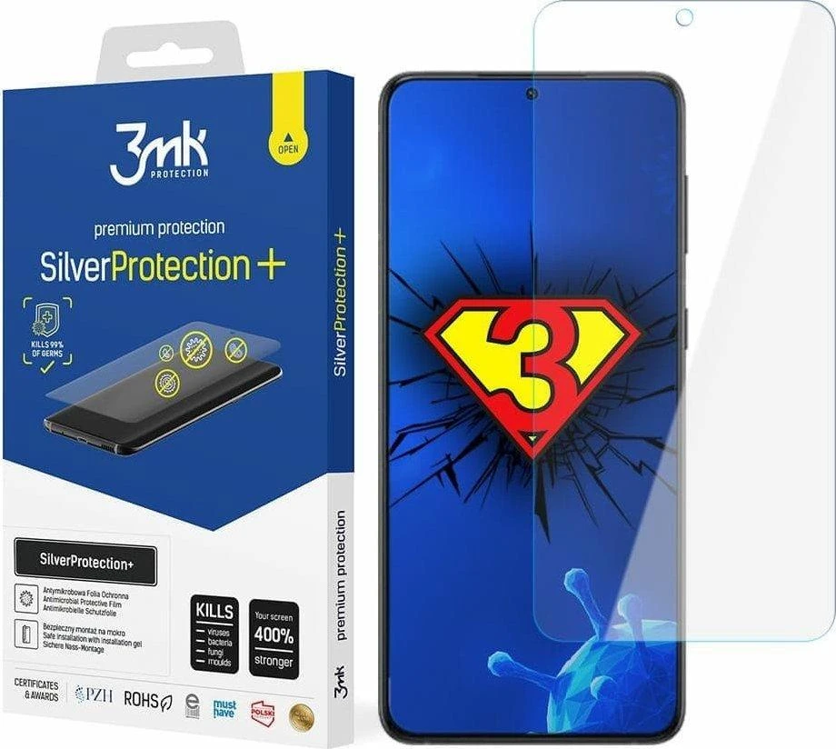 LCD apsauginė plėvelė 3mk Sidabrinis Protection+ Samsung S916 S23 Plus 5G