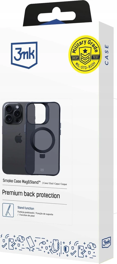 3mk Smoke Mag&Stand Apple iPhone 14 pro max - dėklas telefonui juodos spalvos