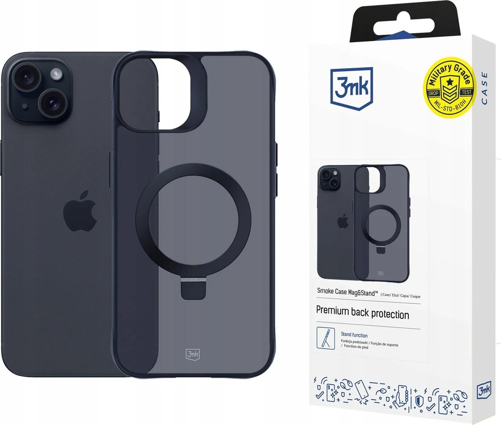 3MK dūminis dėklas Apple iPhone 15 Plus Magsafe ir stovas