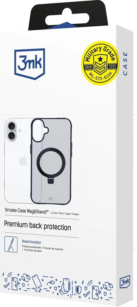 3MK dūminis dėklas Apple iPhone 16 Magsafe ir stovas