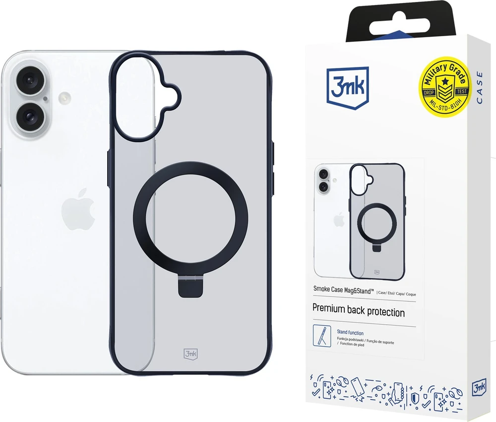 3MK dūminis dėklas Apple iPhone 16 Plus Magsafe ir stovas