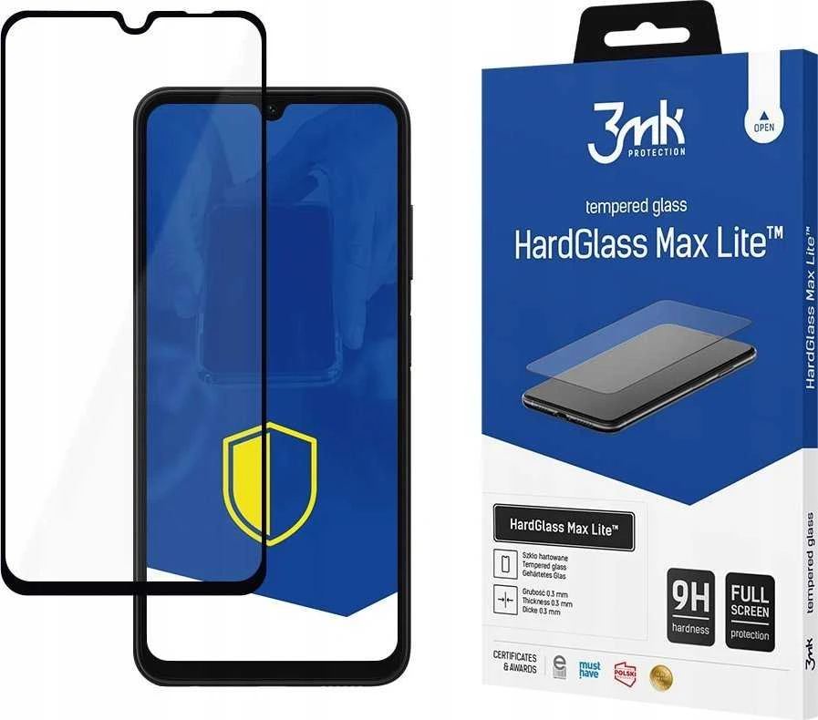 LCD apsauginis stikliukas 3mk Hard Glass Max Lite Samsung A057 A05s juodas